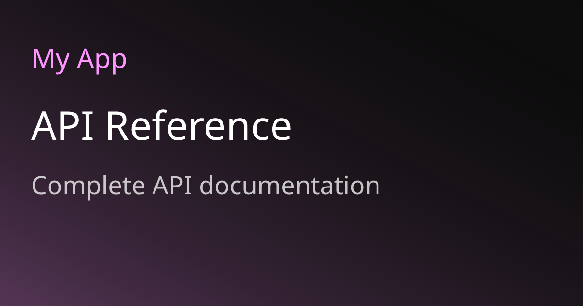 API Reference