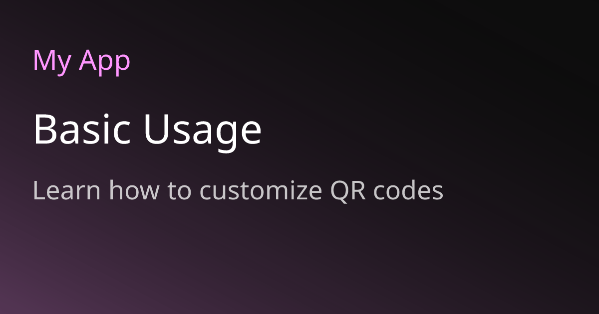 Basic Usage